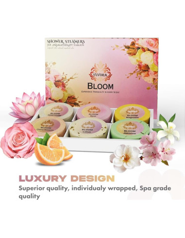 Juego de Pastillas de Ducha Aromaterapia Yuvora - 6 Aromas