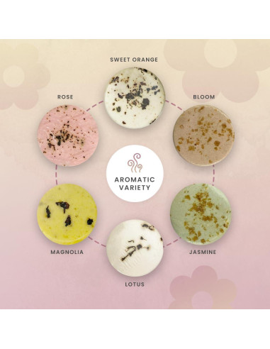 Juego de Pastillas de Ducha Aromaterapia Yuvora - 6 Aromas