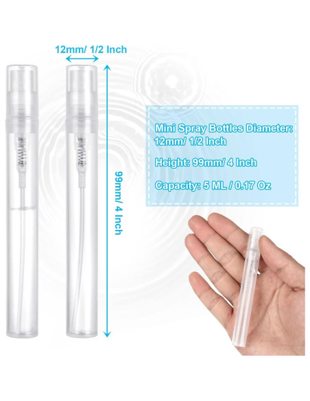 120 Botellas de Spray Rellenables 5ml QTLCOHD para Perfume