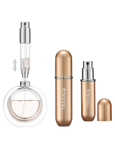 Atomizador de Perfume Recargable Travalo 5.7ml Dorado
