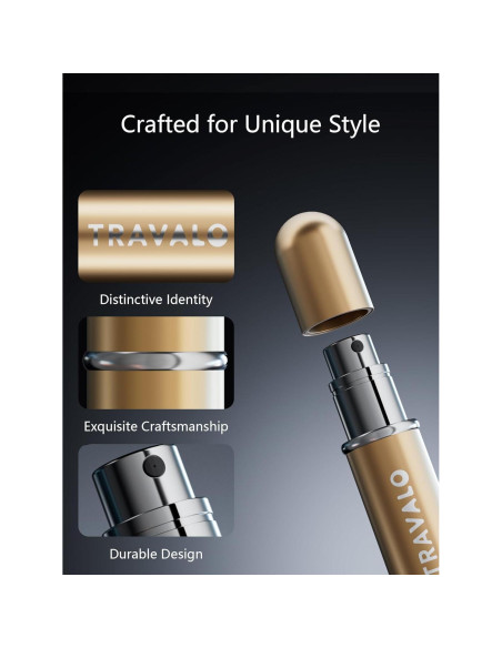 Atomizador de Perfume Recargable Travalo 5.7ml Dorado