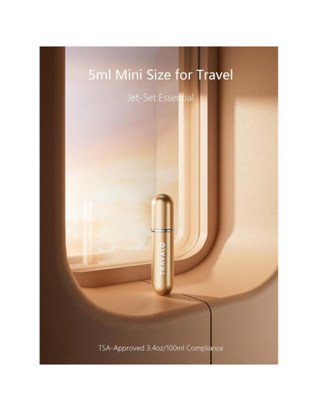 Atomizador de Perfume Recargable Travalo 5.7ml Dorado