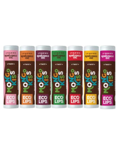 Bálsamo Labial Orgánico Eco Lips Mongo Kiss 7 Pack - Hidratante