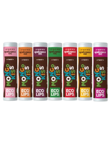 Bálsamo Labial Orgánico Eco Lips Mongo Kiss 7 Pack - Hidratante