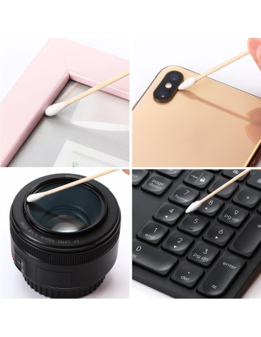 Bastones de Algodón Norme 15 cm - 500 Pcs con Mango de Madera