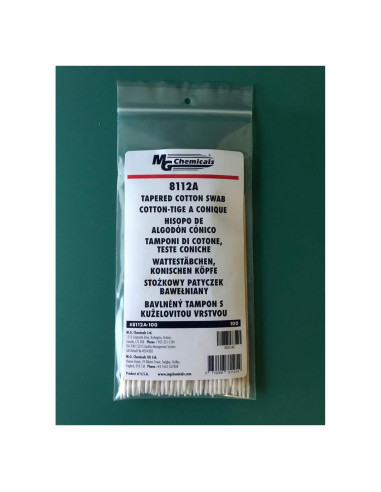 Hisopos de Algodón Tapered MG Chemicals 8112A - Bolsa 100 Unidades
