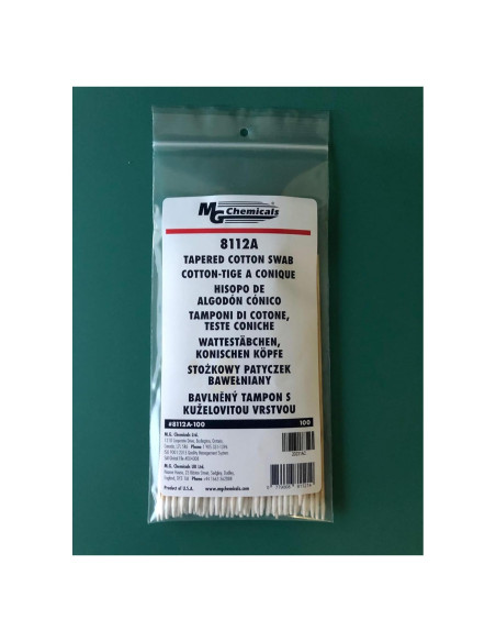 Hisopos de Algodón Tapered MG Chemicals 8112A - Bolsa 100 Unidades