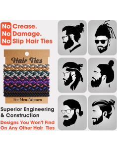 Coletas para Cabello Grueso y Rizado EasYoung 10 Piezas 2