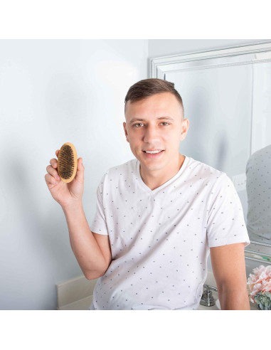 Cepillo de Cerda de Jabalí GranNaturals para Barba y Cabello