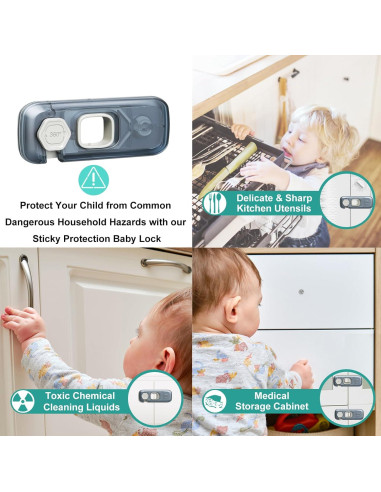 Cerraduras de Seguridad para Refrigerador QYESWHSR - 5 Paquete