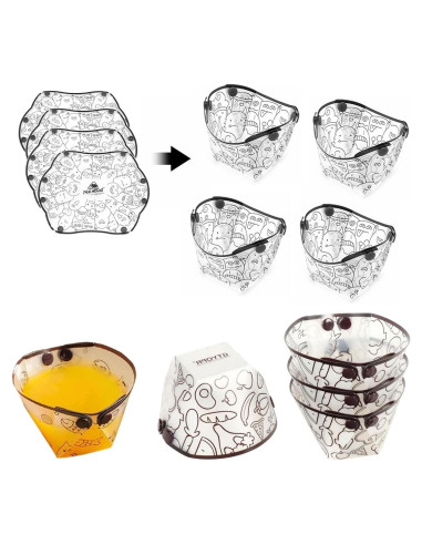 Juego de Tazas Plegables MIUPOO - 4 Piezas, Material PP, 12 cm