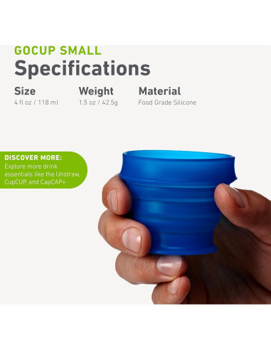 Taza Colapsable GoCup Humangear 118ml Verde Libre de BPA