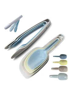 Juego de 4 Cucharas de Hielo y 3 Pinzas Wjwumha Multiusos