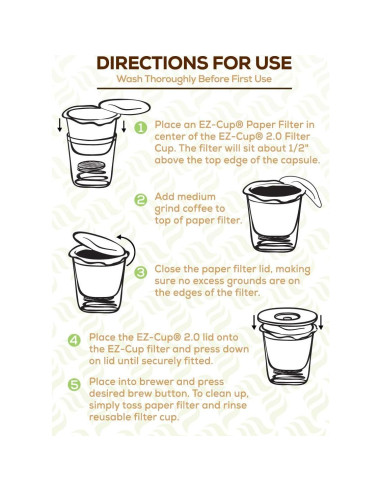 Cápsula de Café Reutilizable Perfect Pod EZ-Cup 2.0 + 25 Filtros