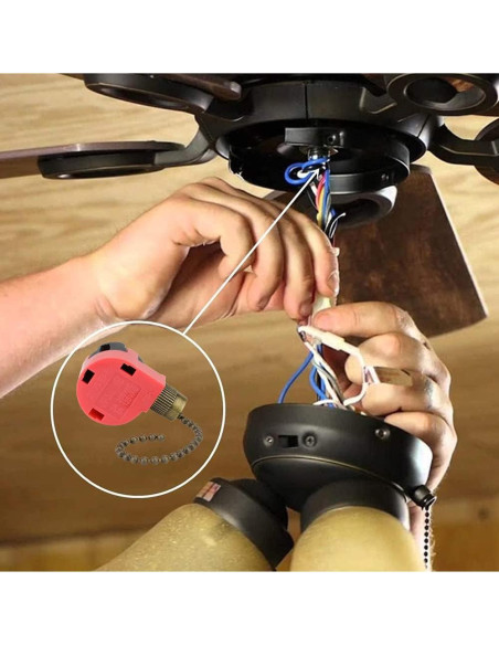 Interruptor de Ventilador de Techo Zing Ear ZE-268S1 3 Velocidades 4 Cables