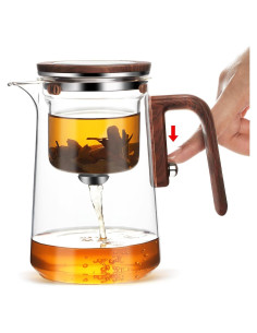 Tetera de Vidrio Enchanti 800ml con Infusor y Colador