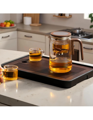 Tetera de Vidrio Enchanti DRNKNSTX 600 ml con Infusor