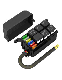 Caja de Relés Joinfworld 12V con Fusibles y Pre-cableado