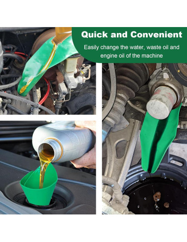 Embudo Flexible Plegable SZTJHN para Aceite 37.1cm Verde