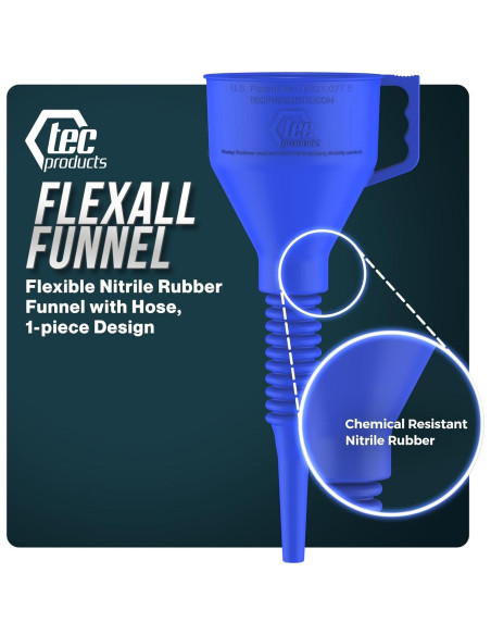 Embudo Flexible Automotriz TEC Products Azul Grande 40.64 cm