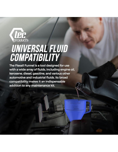 Embudo Flexible Automotriz TEC Products Azul Grande 40.64 cm