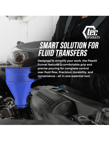 Embudo Flexible Automotriz TEC Products Azul Grande 40.64 cm