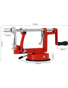 Pelador de Manzanas Multifuncional Tatida Rojo 3 en 1 2