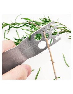 Deshojador de Hierbas Hoomuda de Acero Inoxidable 11 Agujeros