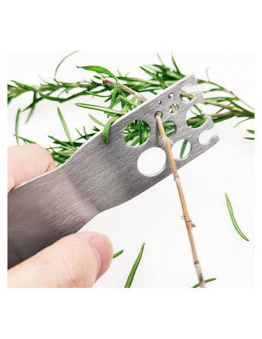 Deshojador de Hierbas Hoomuda de Acero Inoxidable 11 Agujeros