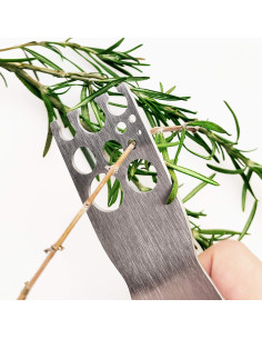 Deshojador de Hierbas Hoomuda de Acero Inoxidable 11 Agujeros 2