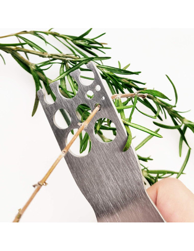 Deshojador de Hierbas Hoomuda de Acero Inoxidable 11 Agujeros