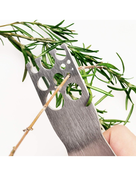 Deshojador de Hierbas Hoomuda de Acero Inoxidable 11 Agujeros