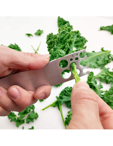 Deshojador de Hierbas Hoomuda de Acero Inoxidable 11 Agujeros