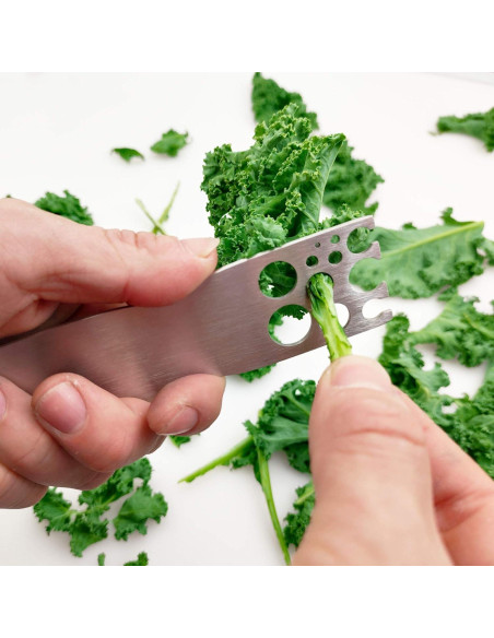 Deshojador de Hierbas Hoomuda de Acero Inoxidable 11 Agujeros