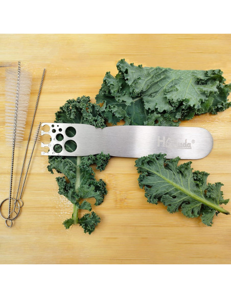 Deshojador de Hierbas Hoomuda de Acero Inoxidable 11 Agujeros