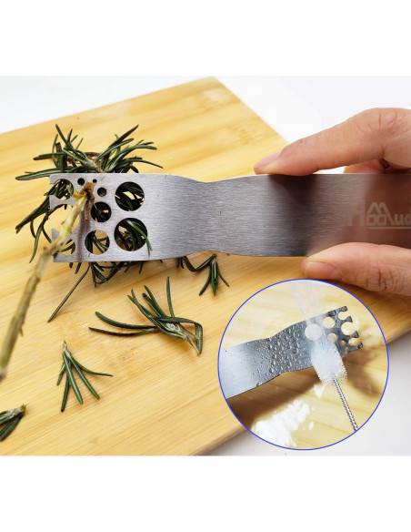 Deshojador de Hierbas Hoomuda de Acero Inoxidable 11 Agujeros
