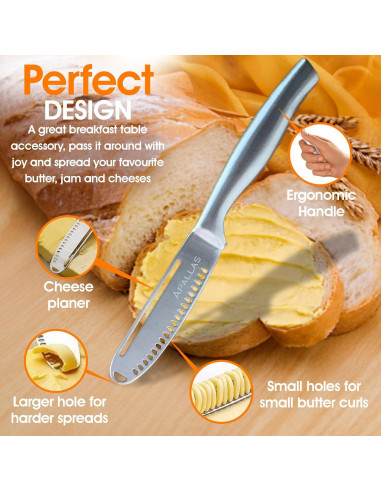 Espátula de Mantequilla Apallas - Acero Inoxidable, 20.32 cm