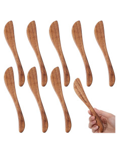 Juego de 8 Espátulas de Mantequilla Maxdot de Teak 19 cm