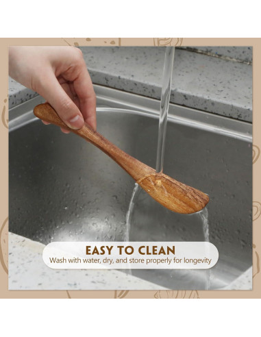 Juego de 8 Espátulas de Mantequilla Maxdot de Teak 19 cm