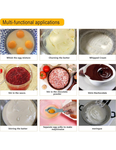 Juego de Batidores de Cocina IQworks - 3 Piezas Acero Inoxidable