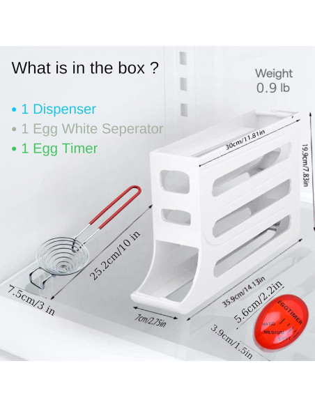 Dispensador Automático de Huevos Volue 30 Huevos 4 Niveles