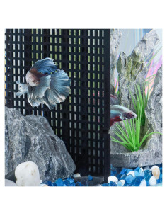 Divisor de Acuario Pawfly 4 Pcs 29.2x14.7cm Plástico Negro