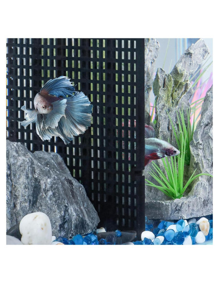 Divisor de Acuario Pawfly 4 Pcs 29.2x14.7cm Plástico Negro