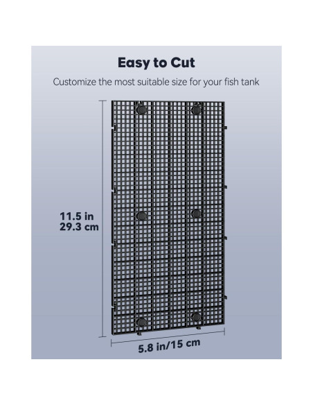 Divisor de Acuario Pawfly 4 Pcs 29.2x14.7cm Plástico Negro