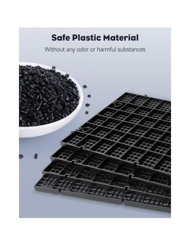 Divisor de Acuario Pawfly 4 Pcs 29.2x14.7cm Plástico Negro