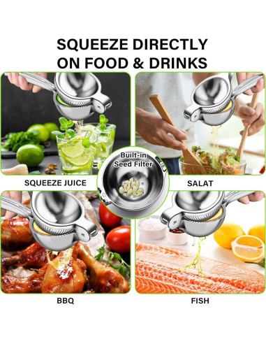Exprimidor Manual de Limón Vakoo Grande de Metal Anticorrosión
