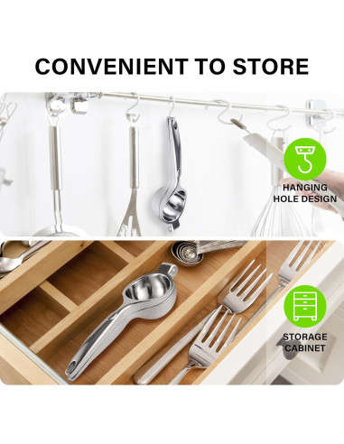 Exprimidor Manual de Limón Vakoo Grande de Metal Anticorrosión