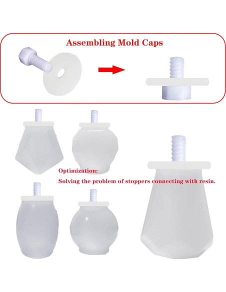 15 Moldes de Silicona para Tapones de Vino Jiofaviu 280g 15 Moldes de Silicona para Tapones de Vino Jiofaviu 280g