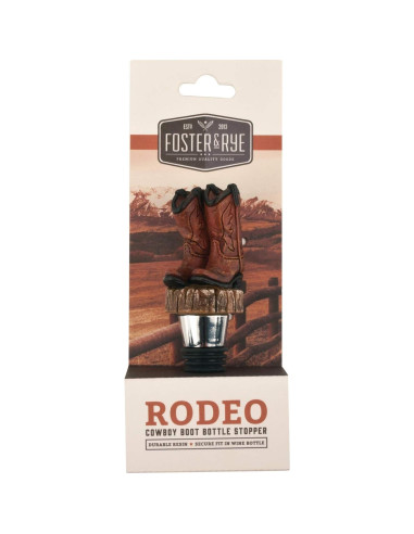 Tapón de Botella Bota de Vaquero Foster & Rye - 12.7 cm