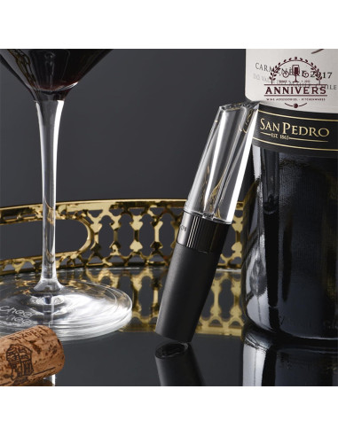 Aireador de Vino ANNIVERS con Válvula y Boquilla Sin Goteo